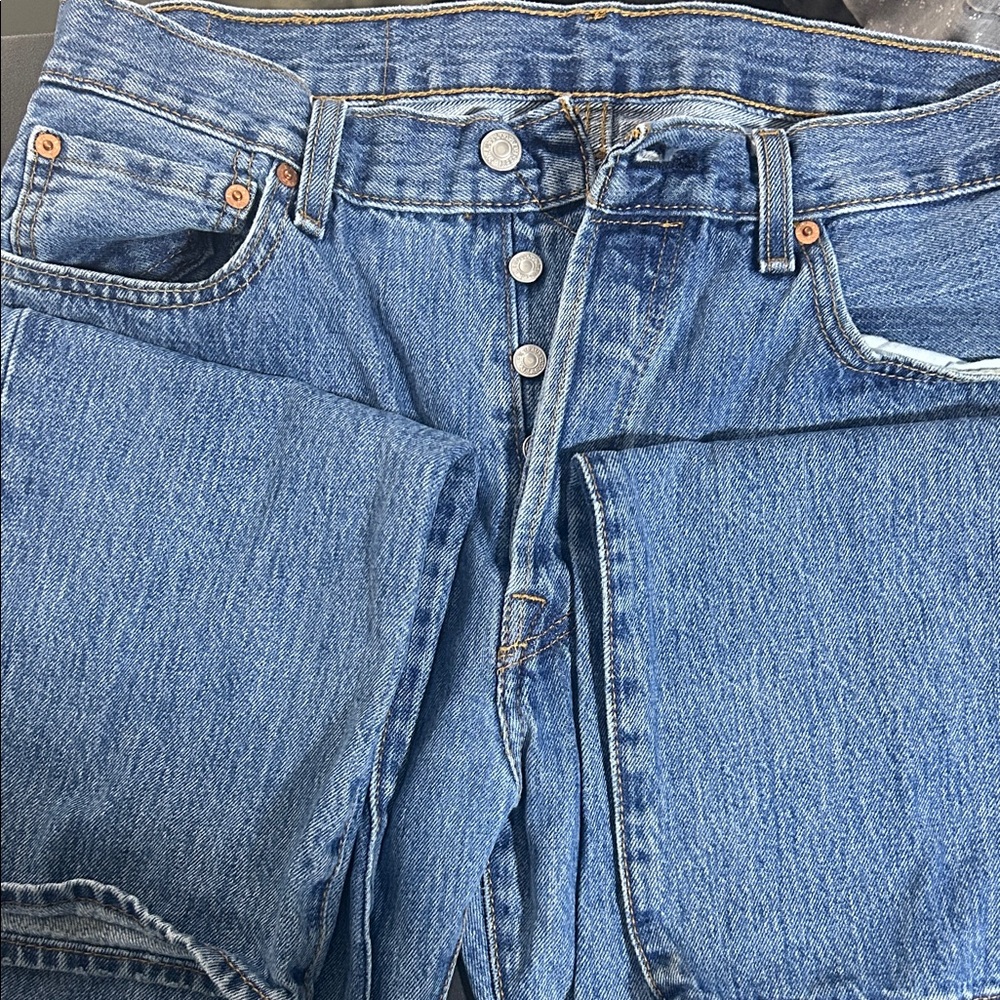Levi's Blue Bootcut Jeans for Men Button Front